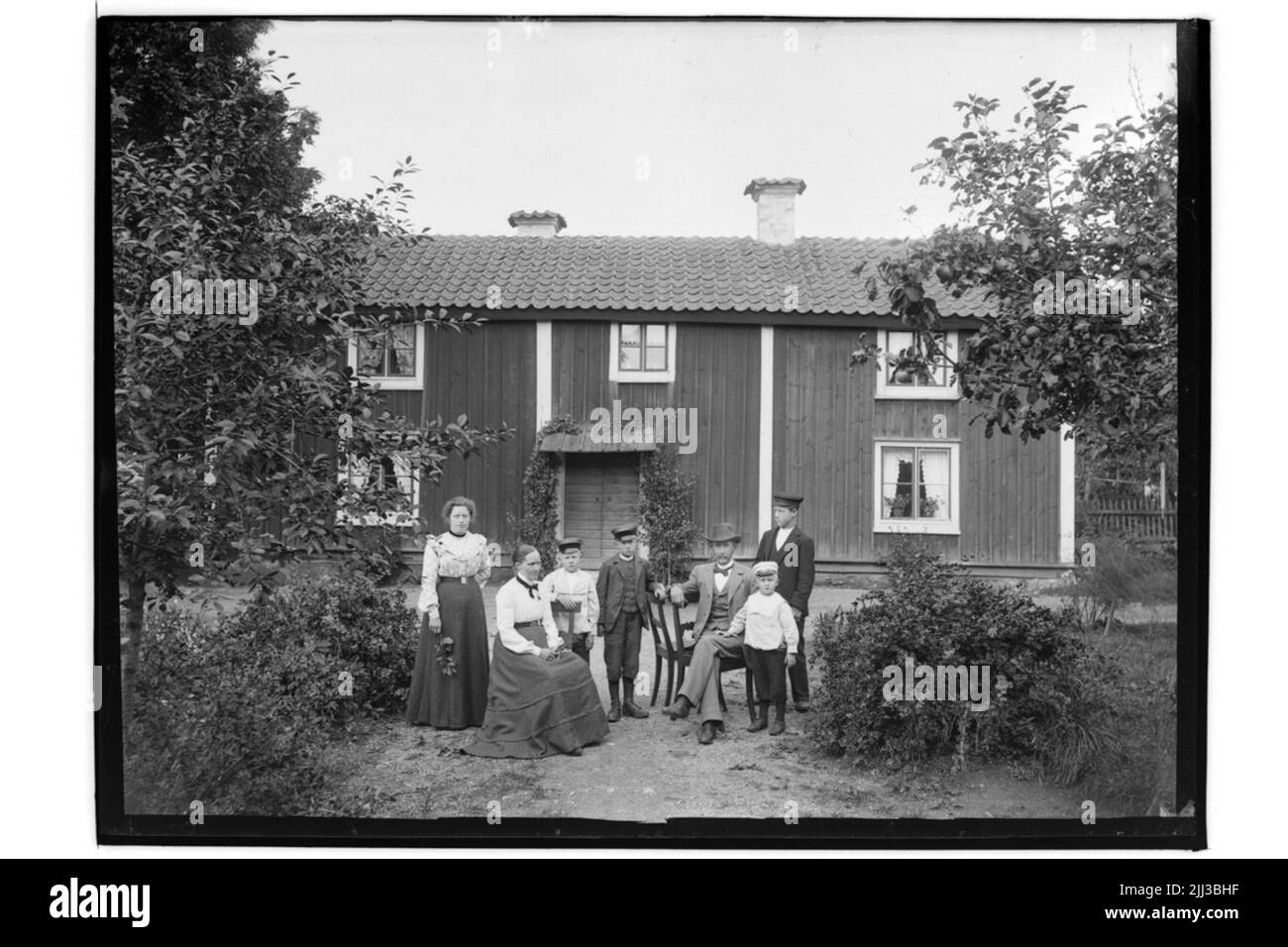Bâtiment résidentiel de deux étages, famille 7 personnes.Johan Nilsson Banque D'Images