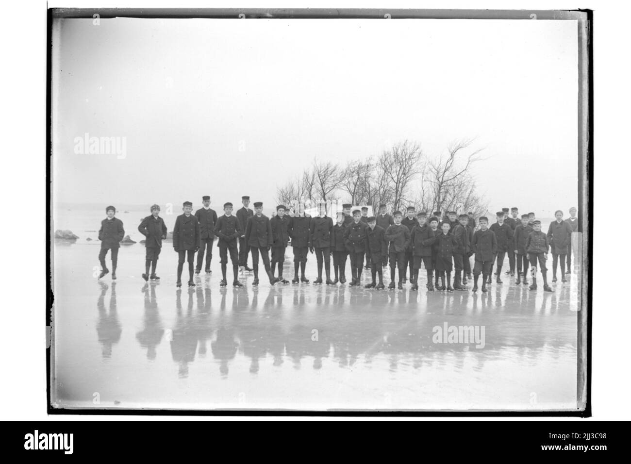 Le patineur de Hjälmaren à Hjälmaren. Banque D'Images