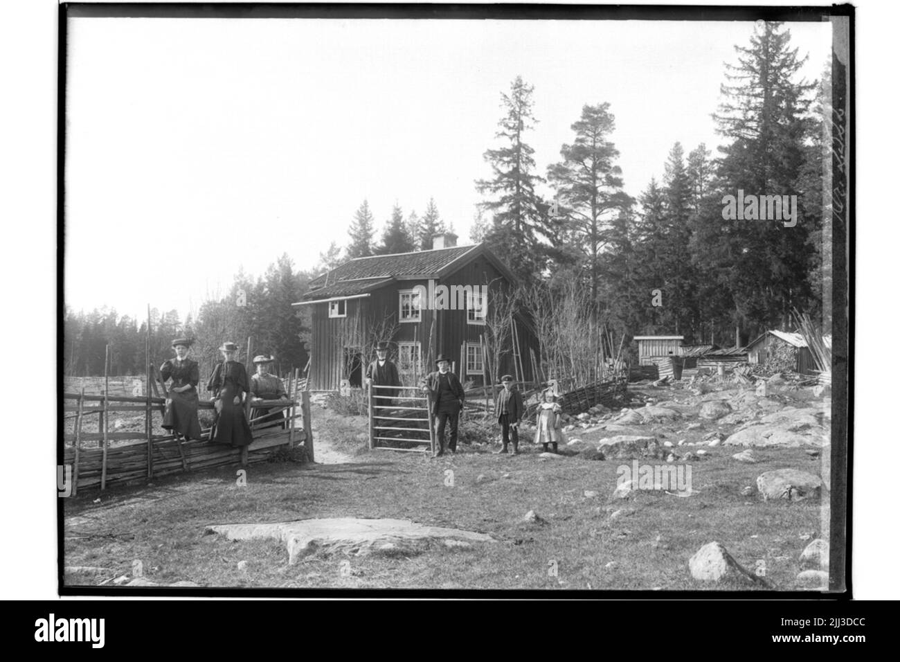 Bâtiment résidentiel de deux étages, 7 personnes. Anders Wester Banque D'Images