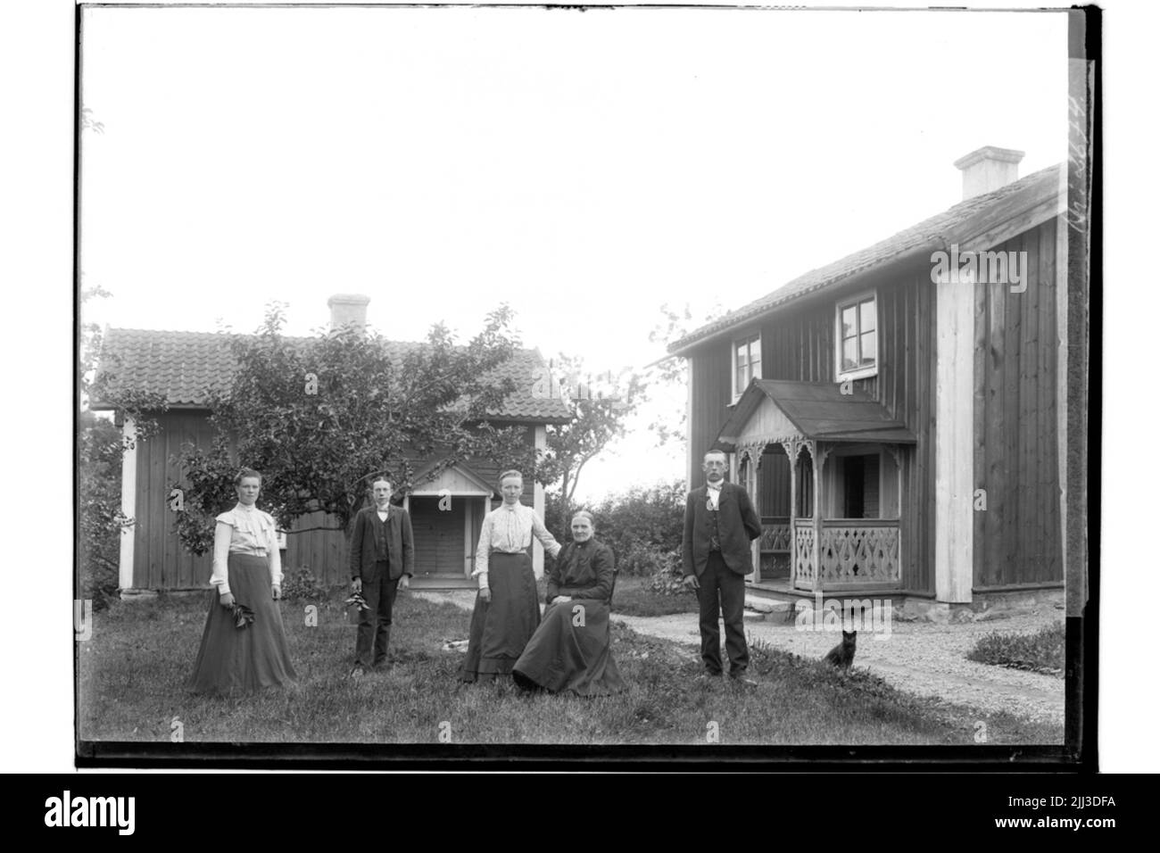 Chalet simple de deux étages, un cottage simple, 5 personnes.Oskar Nilsson Banque D'Images