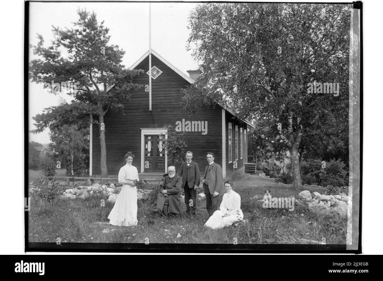 Église libre. ORG.bönhus, 5 personnes. Pasteur Hallgren Banque D'Images