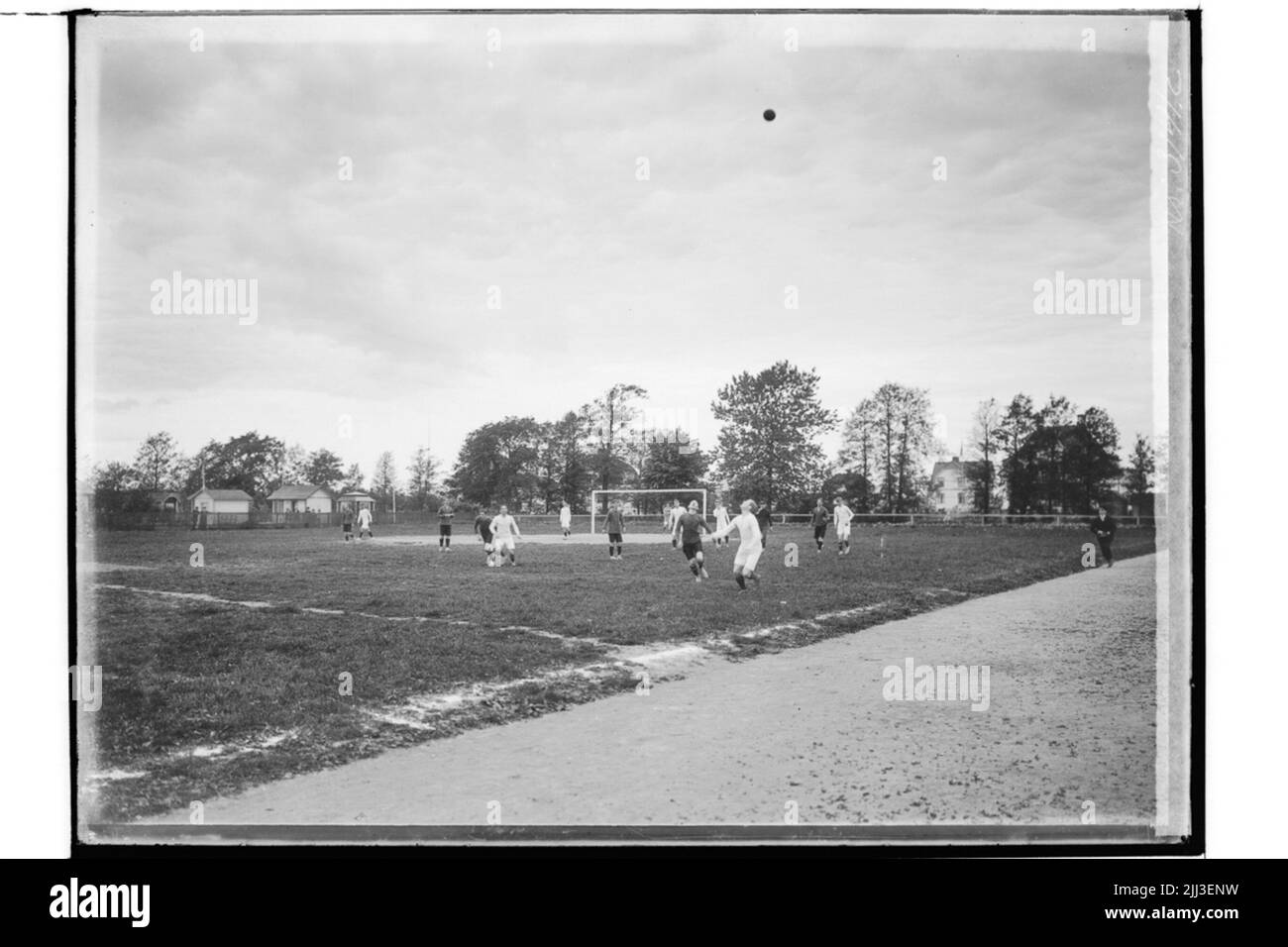 Terrain de sport Örnsro, terrains de sport (joueur de football). Banque D'Images