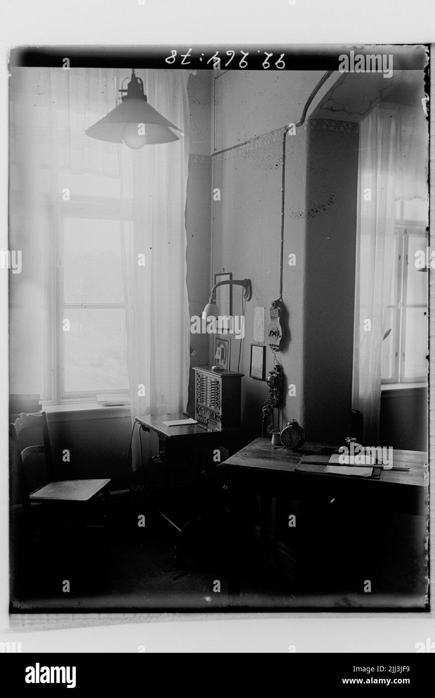 Sanatorium de Hålahult, intérieur, échange téléphonique Banque D'Images
