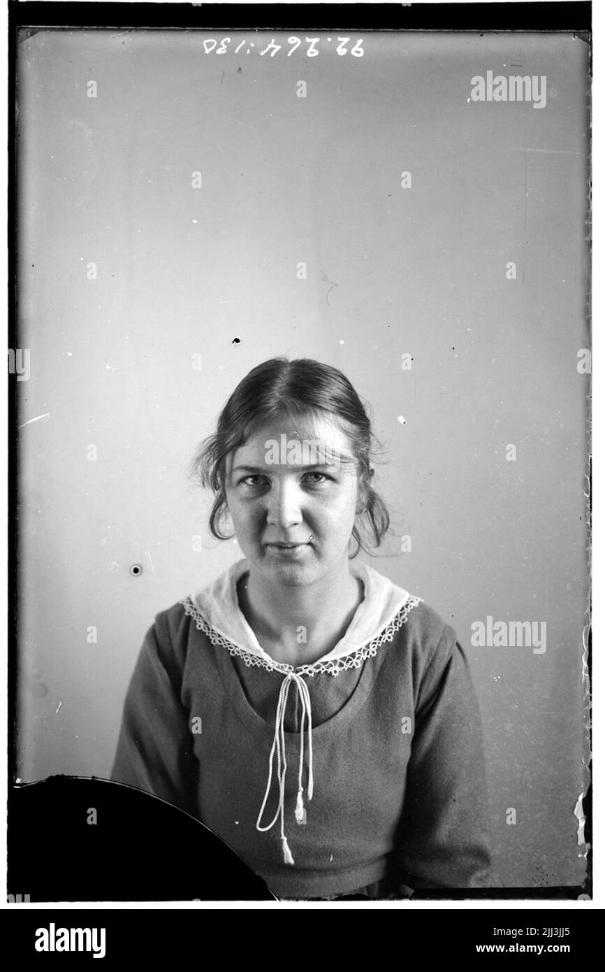 Hålahult sanatorium, intérieur, portrait d'une femme Banque D'Images