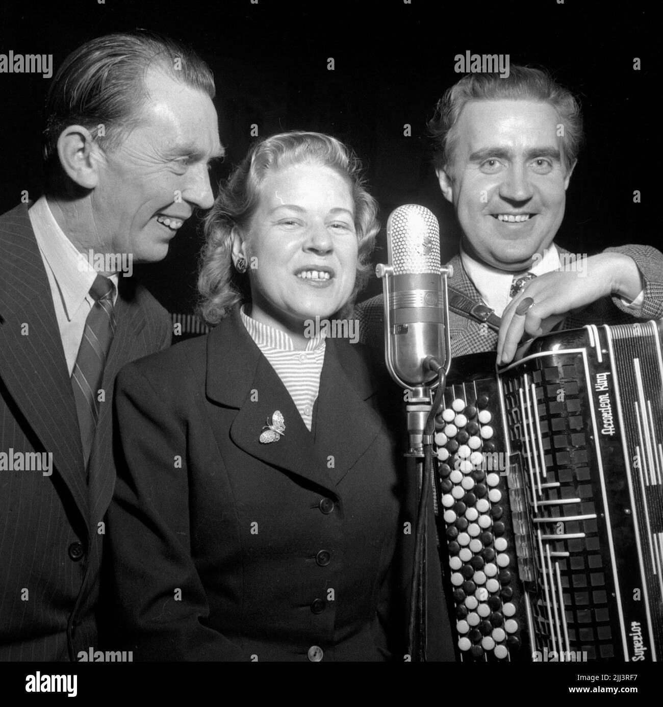 Programmes radio de Örebro. Janvier 1956. Banque D'Images