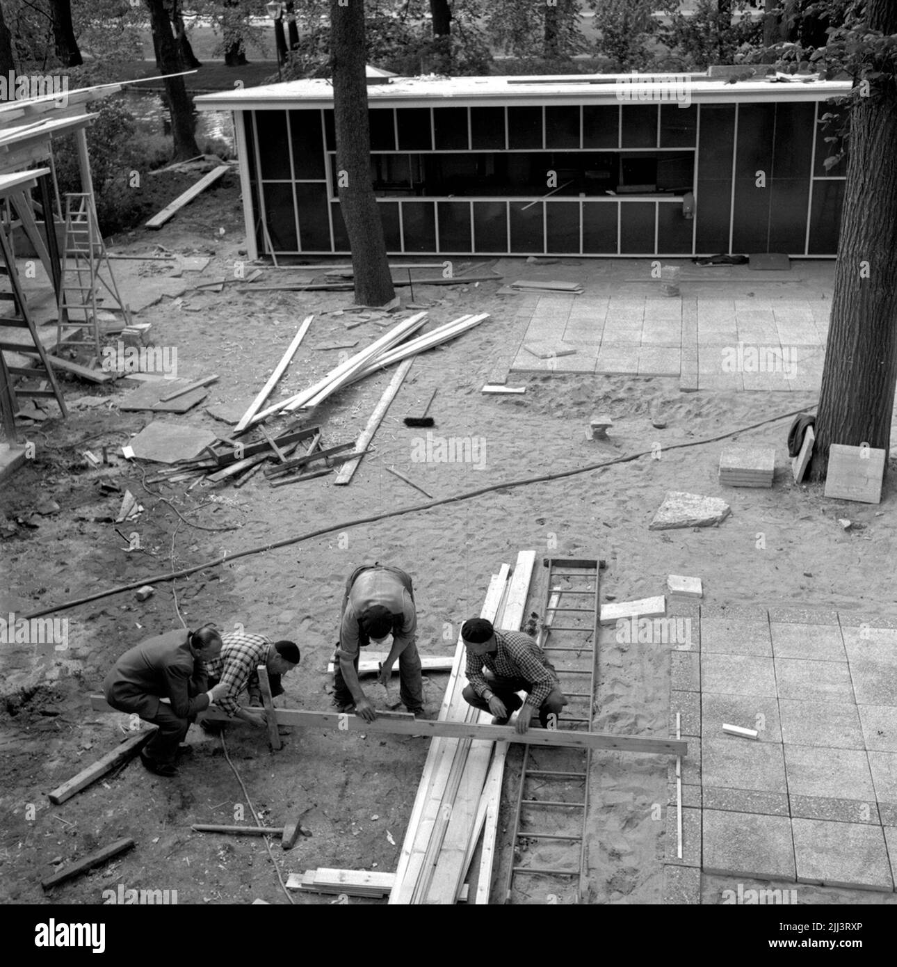 Places en plein air de freemason.Juni 1956. Banque D'Images