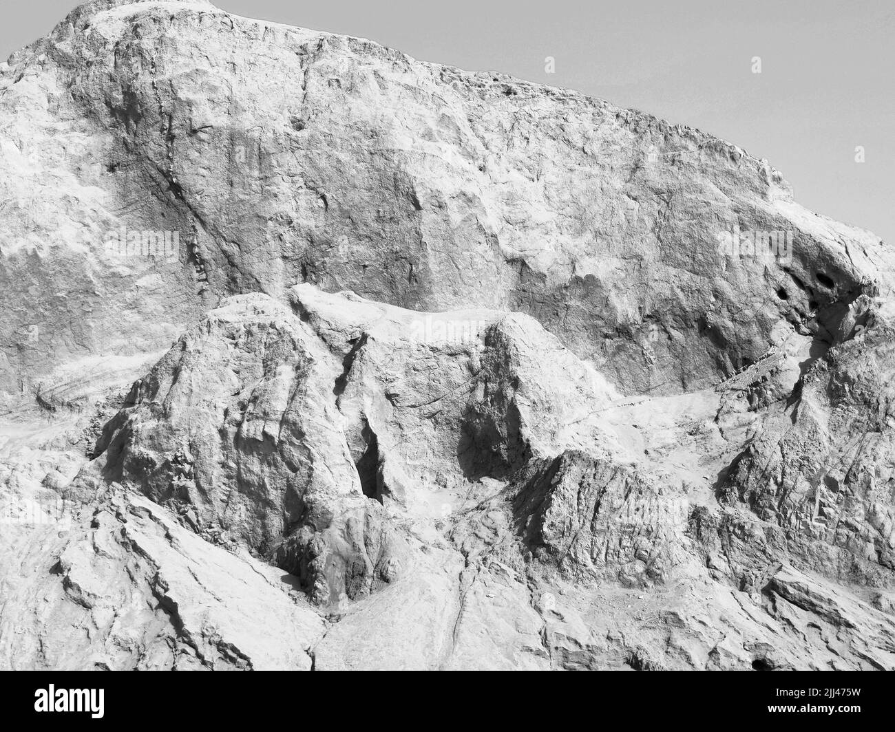 Désert et collines route rocheuse de sable, les montagnes à Dahab, Mer Rouge Sud Sinaï, Egypte Banque D'Images