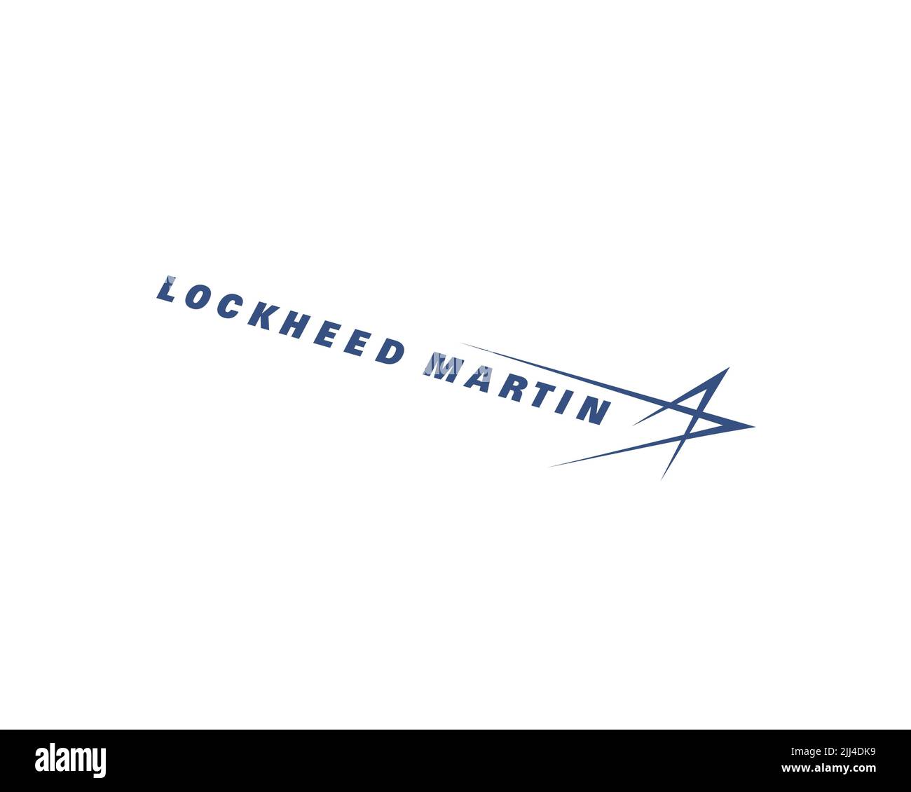 Lockheed Martin Aeronautics, logo pivoté, fond blanc B Banque D'Images