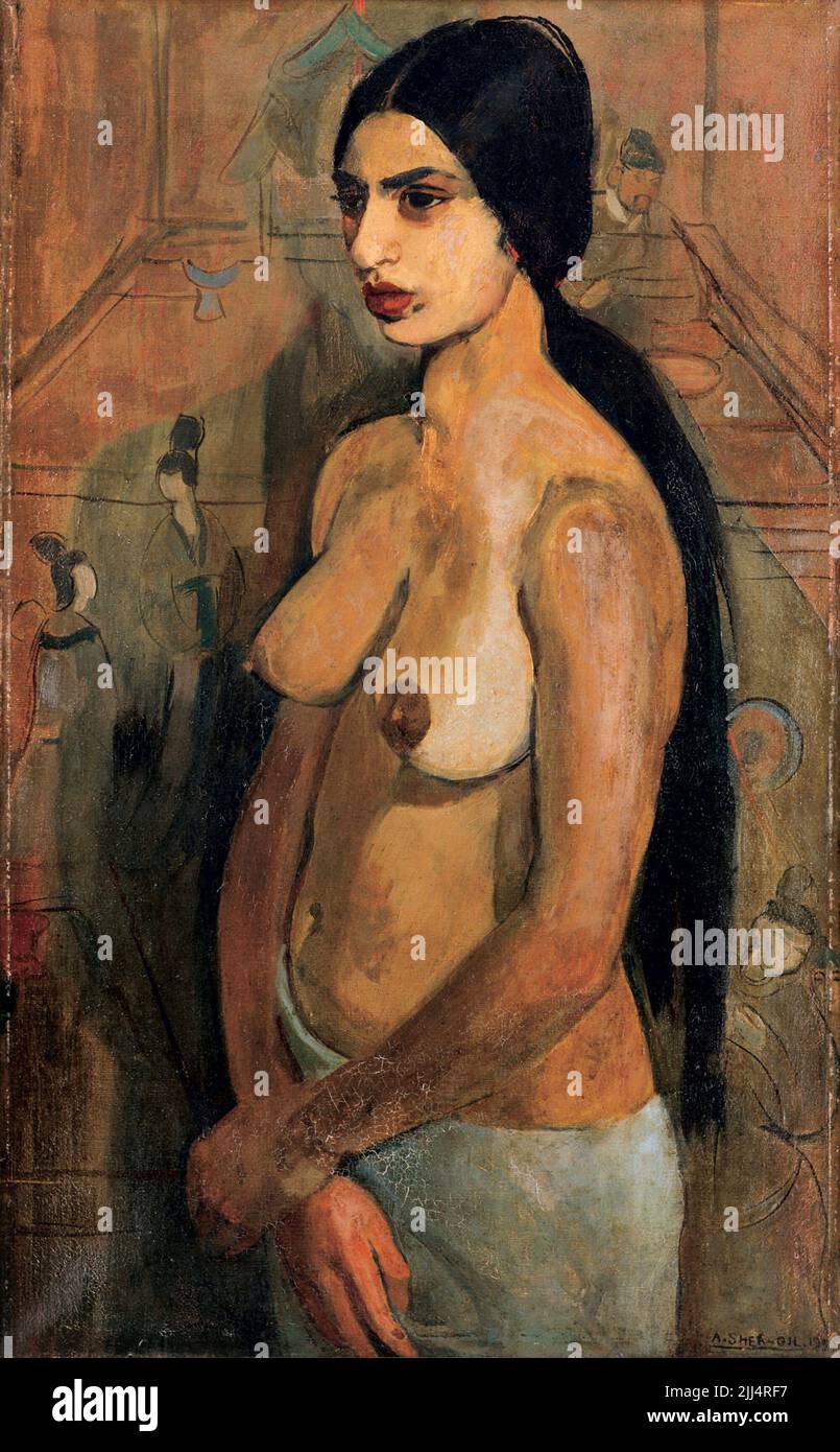 Amrita Sher-Gil - Nude debout Banque D'Images