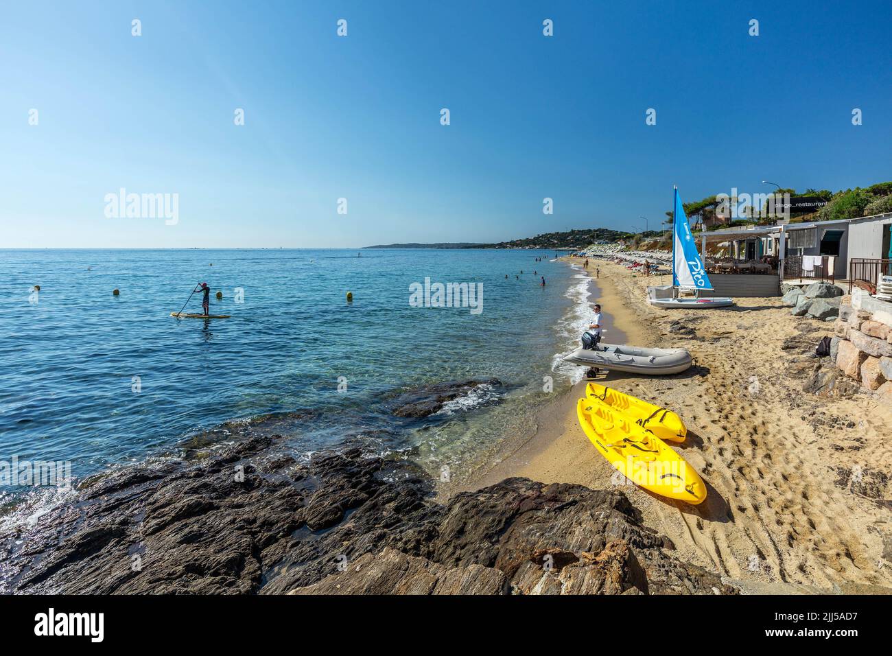 France, Var (83) Sainte-Maxime, Plage d'Eléphants Banque D'Images