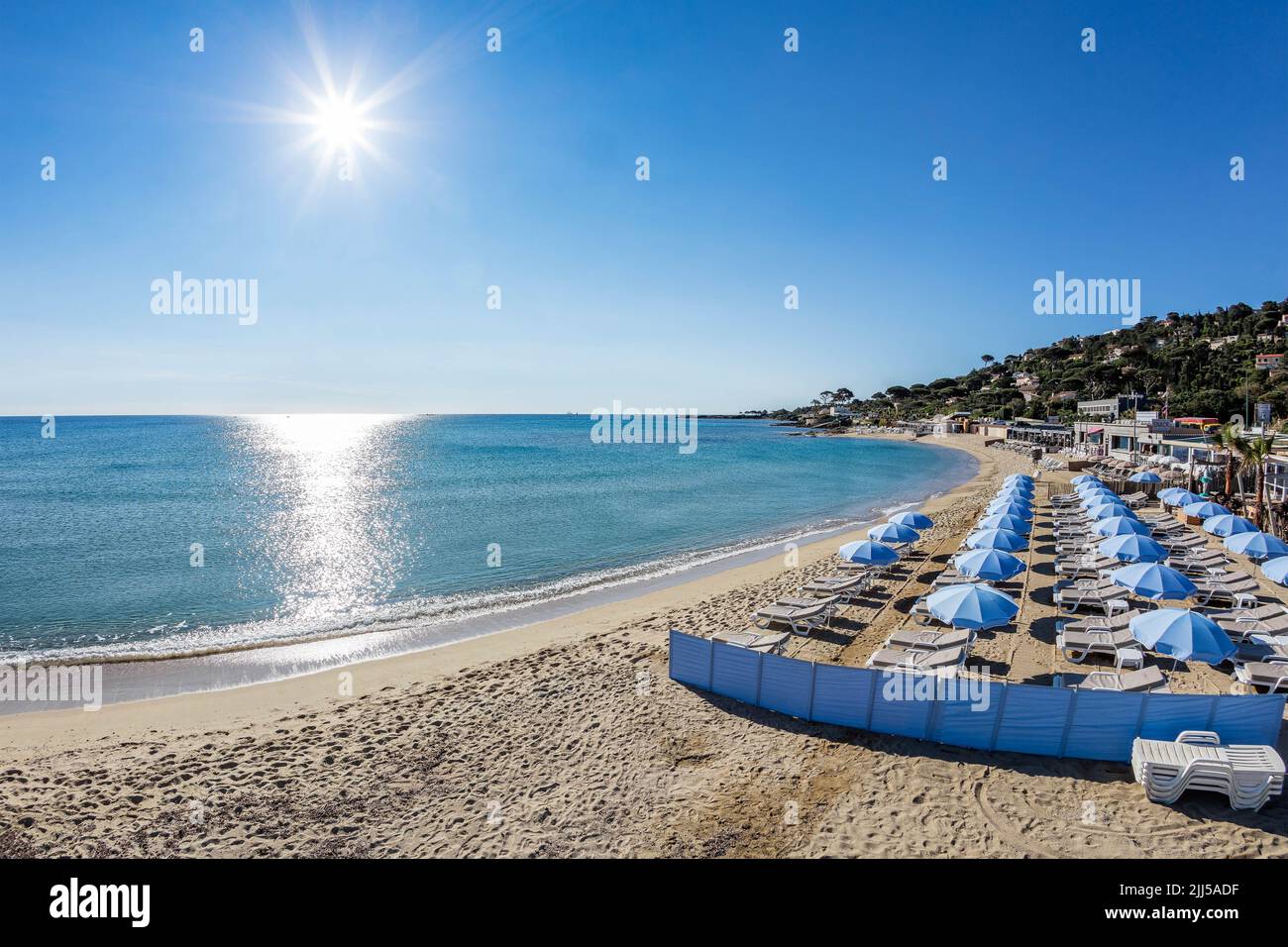 France, Var (83) Sainte-Maxime, Plage de Nartelle Banque D'Images