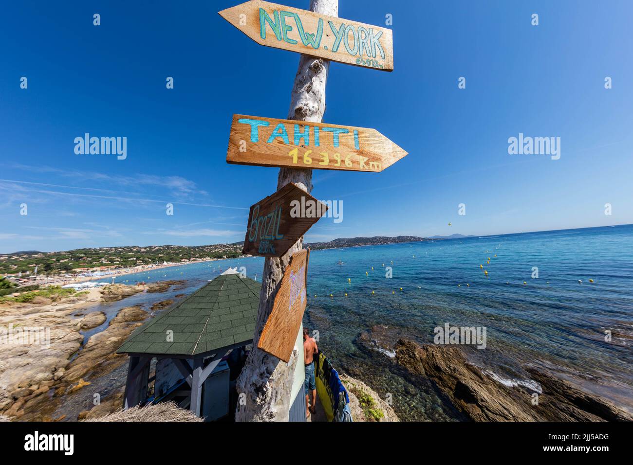 France, Var (83) Sainte-Maxime, Plage de Nartelle Banque D'Images