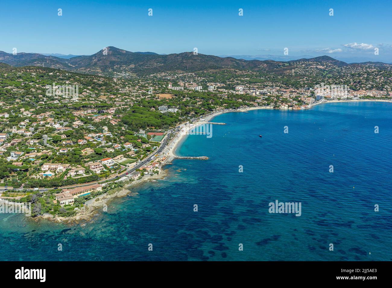 France, Var (83) Sainte-Maxime, vue aérienne de Grande Pointe Banque D'Images