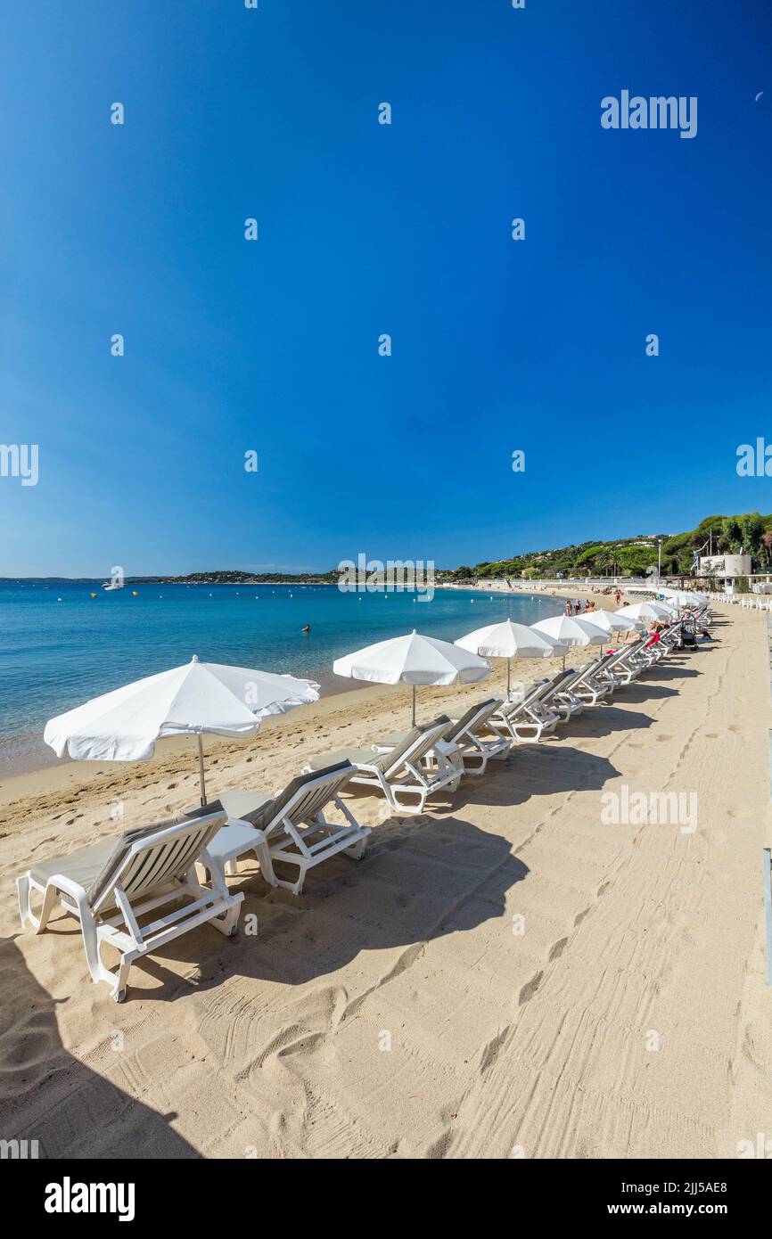 France, Var (83) Sainte-Maxime, plage de Garonnette Banque D'Images