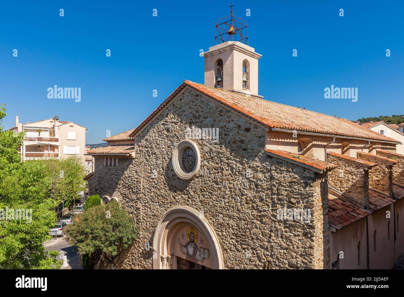 France, Var (83) Sainte-Maxime, l'Église Banque D'Images