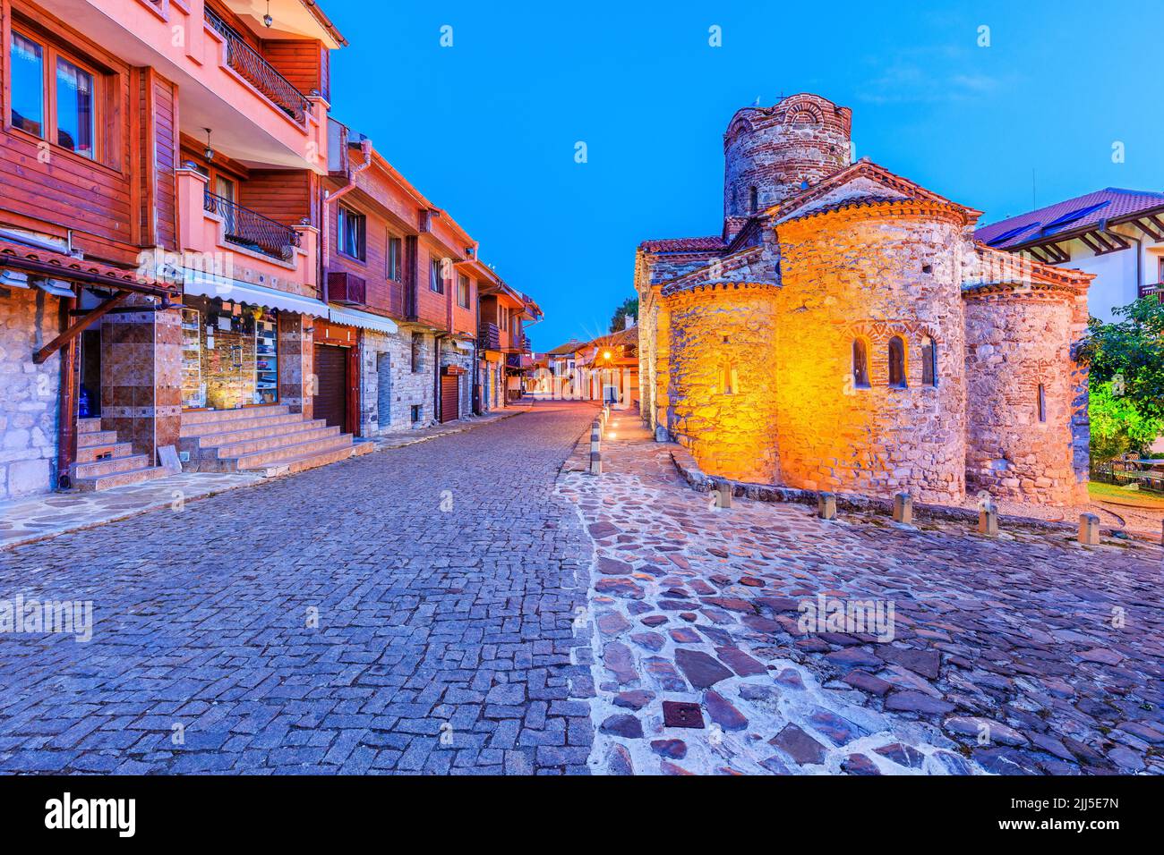 Nessebar (Nesebar), Bulgarie. L'ancienne ville de Nessebar, église Saint-Jean-Baptiste. Côte de la mer Noire, Burgas. Banque D'Images