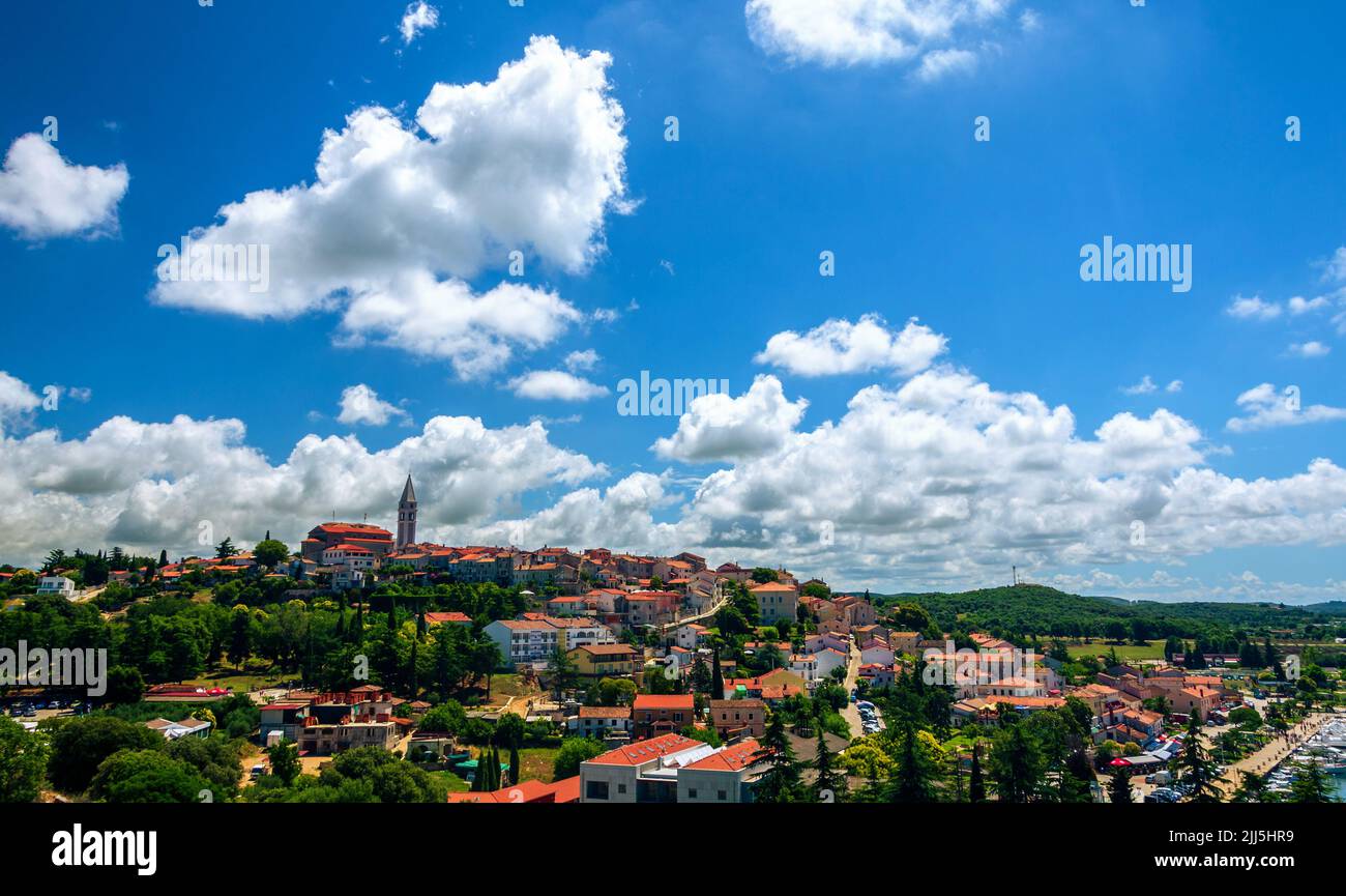 Vue sur la ville de Vrsar en Croatie Banque D'Images