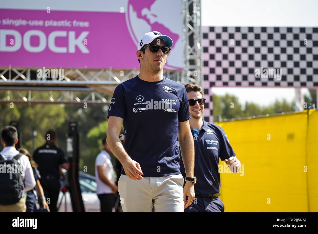 LATIFI Nicholas (CAN), Williams Racing FW44, portrait du Grand Prix de France de Formule 1 de Lenovo, Grand Prix de France 2022, 12th tour du Championnat du monde de Formule 1 2022 de la FIA de 22 juillet au 24, 2022 sur le circuit Paul Ricard, au Castellet, France - photo : Paulo Maria / DPPI / DPPI / LiveMedia Banque D'Images
