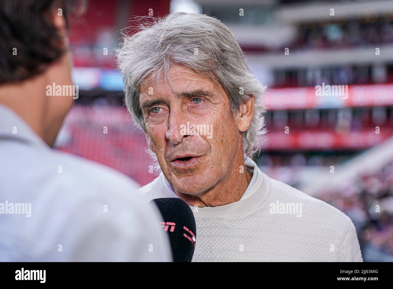 EINDHOVEN, PAYS-BAS - JUILLET 23 : entraîneur-chef Manuel Pellegrini lors du match d'avant-saison entre PSV et Real Betis à Philips Stadion on sur 23 juillet 2022 à Eindhoven, pays-Bas (photo de Jeroen Meuwsen/Orange Pictures) Banque D'Images