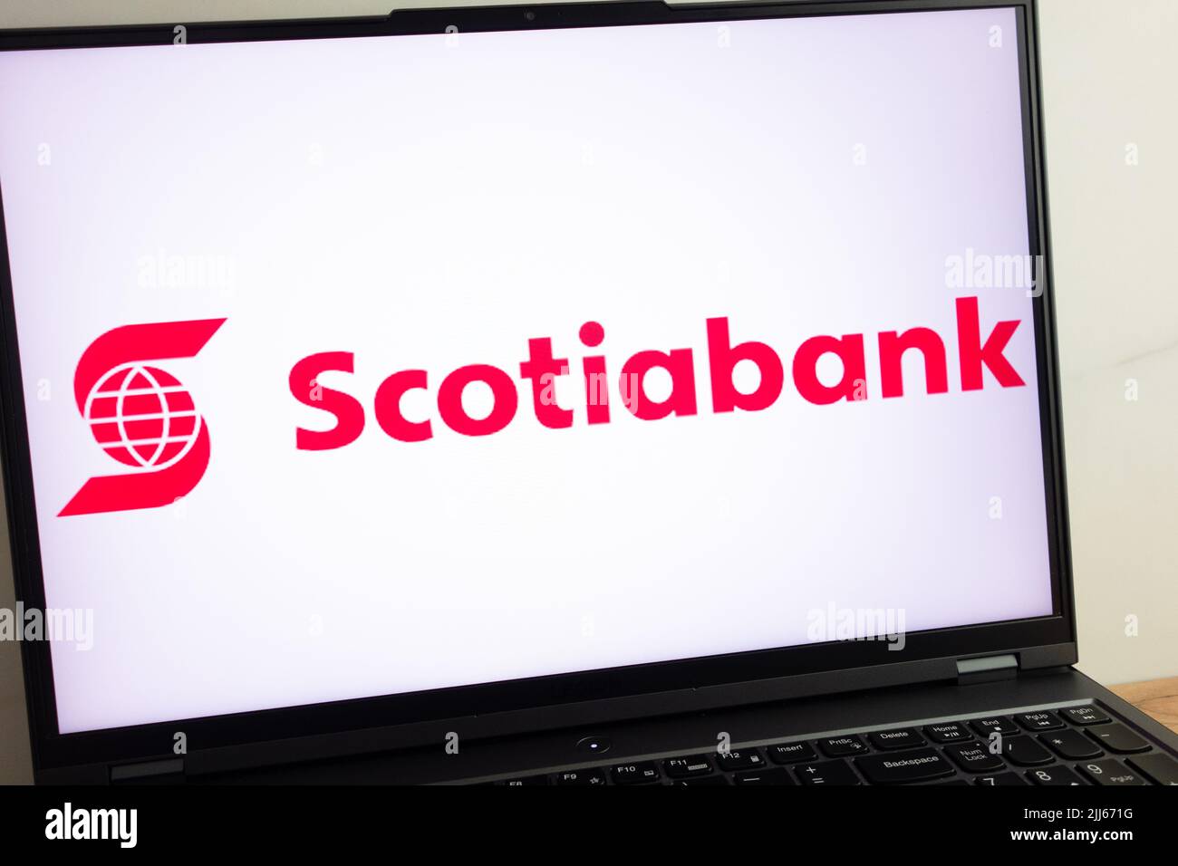 KONSKIE, POLOGNE - 21 juillet 2022 : Banque Scotia (la Banque de Nouvelle-Écosse) logo de la société multinationale canadienne de services bancaires et financiers Banque D'Images KONSKIE, POLOGNE - 21 juillet 2022 : Banque Scotia (la Banque de Nouvelle-Écosse) logo de la société multinationale canadienne de services bancaires et financiers Banque D'Images