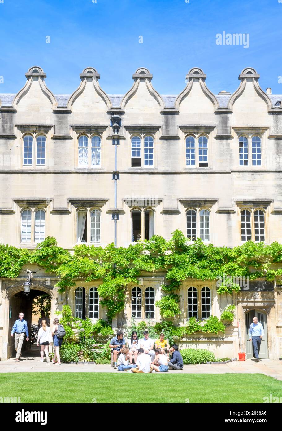 Le Quadrangle intérieur à Jesus College, Oxford. Banque D'Images