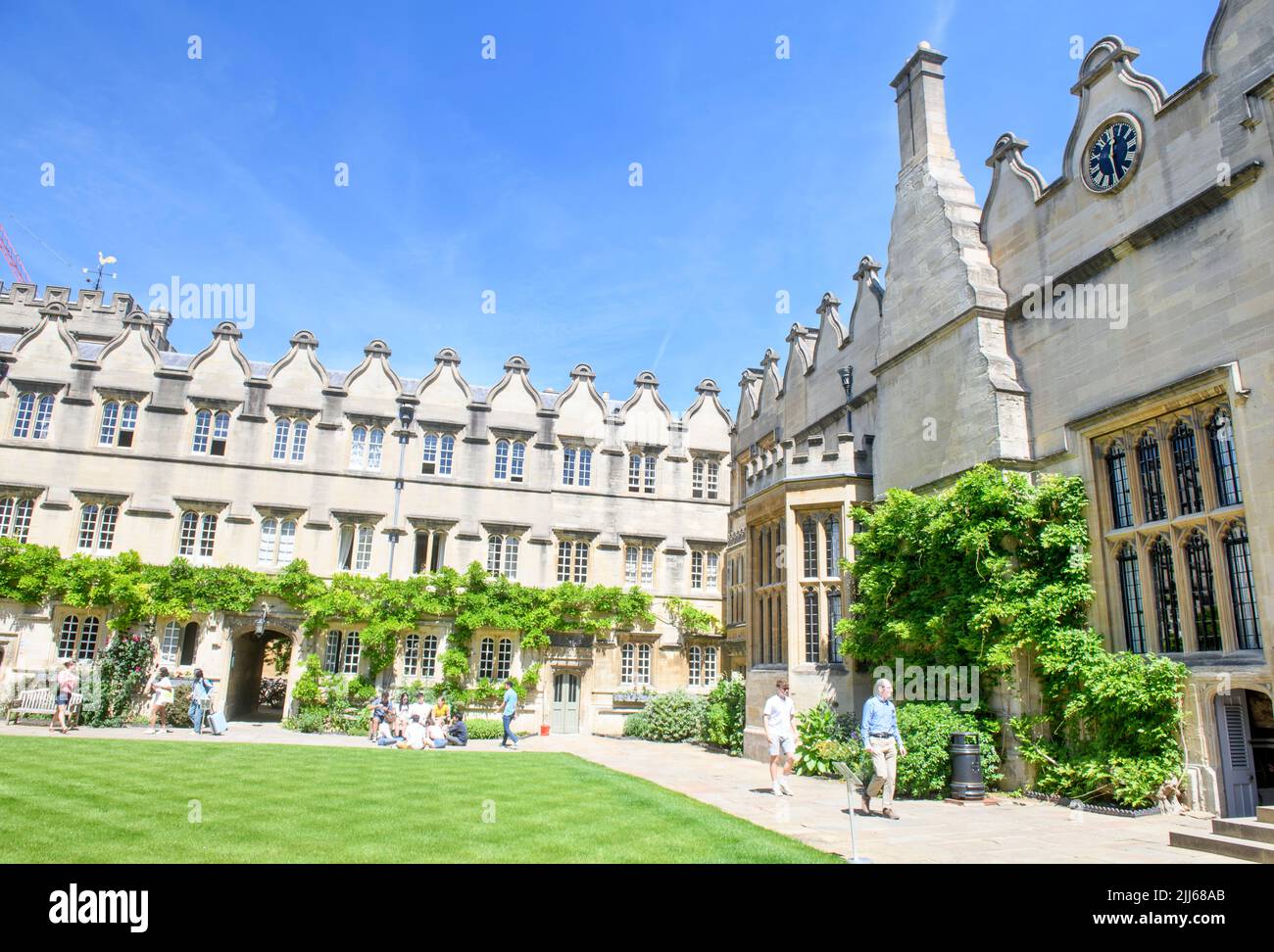 Le Quadrangle intérieur à Jesus College, Oxford. Banque D'Images