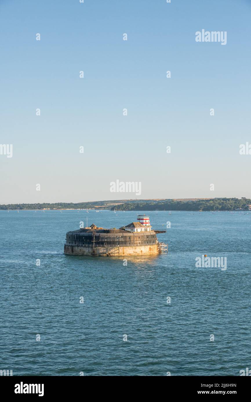 No Man's Land fort dans le Solent utilisé pour des événements de luxe et d'hôtel. Banque D'Images