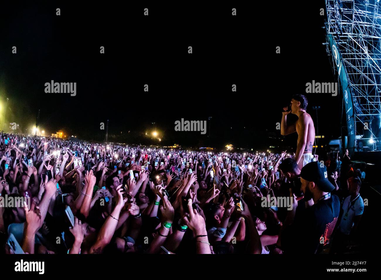 Servigliano, Italie. 23rd juillet 2022. 23 juillet 2022, Servigliano, Italie. Blanco en concert au festival Nosound. Crédit: Mairo Cinquetti/Alamy Live News Banque D'Images