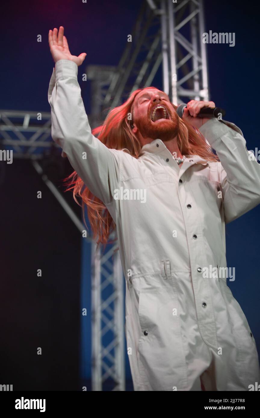 23 juillet 2022, Sheffield, Yorkshire du Sud, U.K : Sam Ryder se présentant au Festival des tramways , Royaume-Uni , 23.07.2022 (Credit image: © Robin Burns/ZUMA Press Wire) Banque D'Images