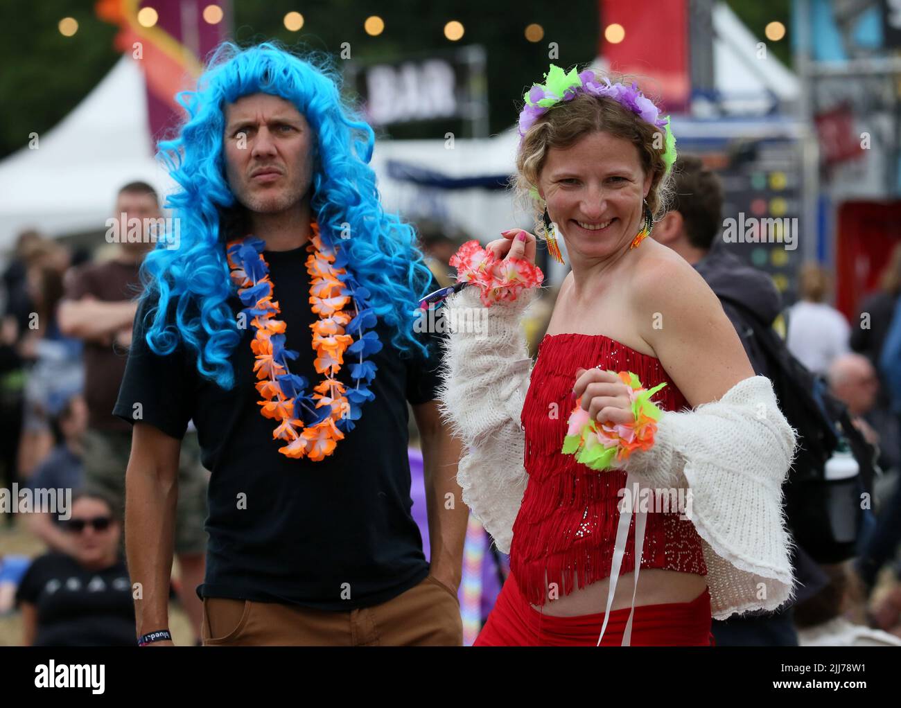 Macclesfield, Royaume-Uni. 23rd juillet 2022. Le festival Bluedot de musique, de science et de culture se déroule en combinant musique, expériences de sciences en direct et œuvres d'art immersives. Astronaute britannique, Tim Peake un des orateurs experts invités. Jodrell Bank, Macclesfield, Royaume-Uni. Credit: Barbara Cook/Alay Live News Banque D'Images