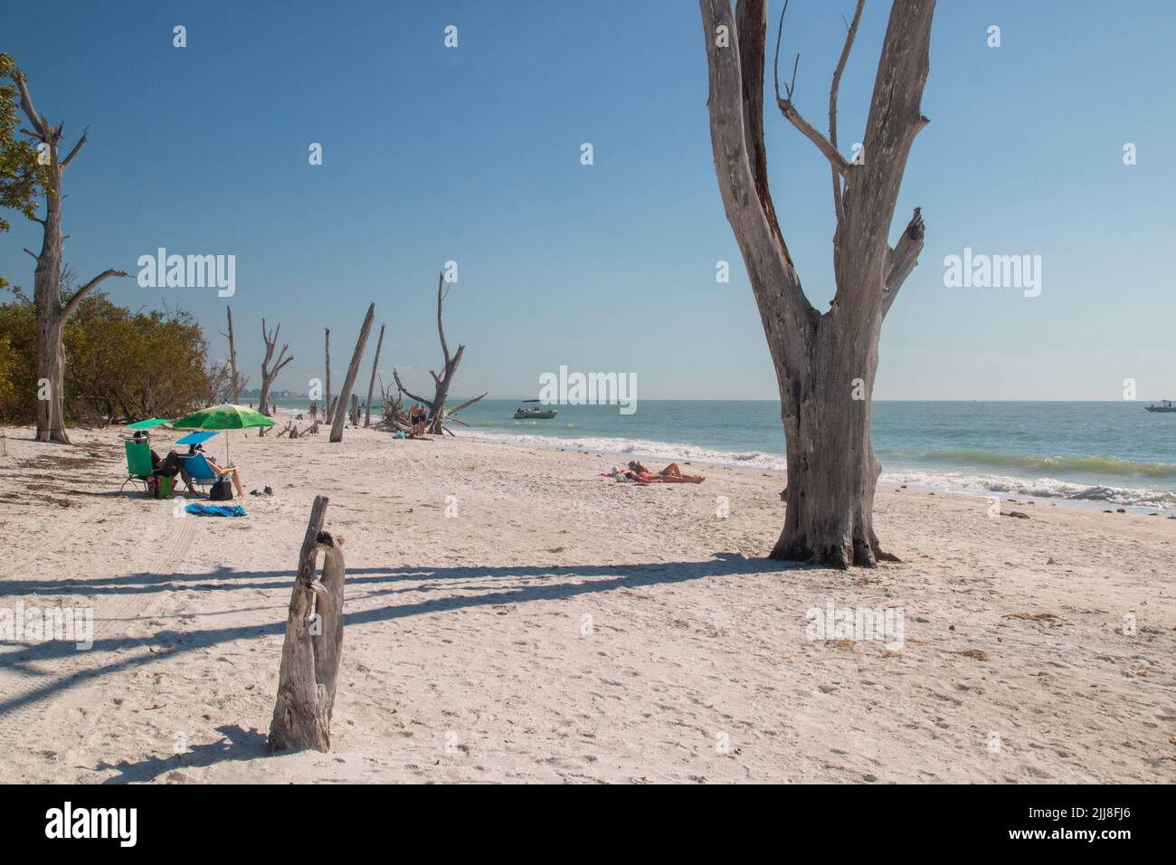 Activités de loisirs sur la plage de Floride, bains de soleil aux amoureux Key State Park fort Myers Banque D'Images