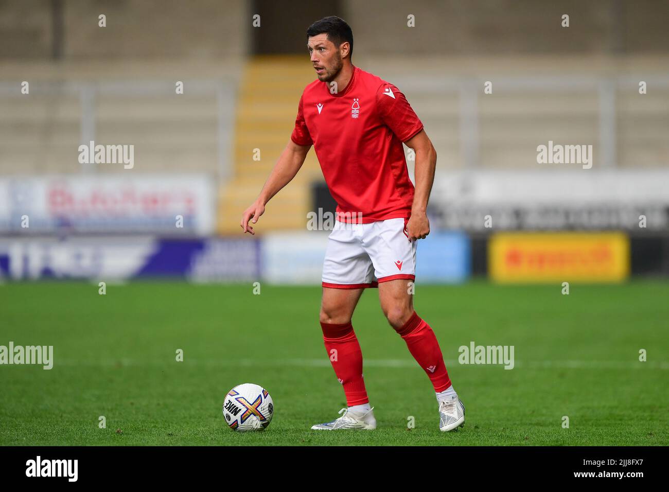 Scott McKenna de la forêt de Nottingham lors du match amical d'avant-saison entre la forêt de Nottingham et Hertha Berlin au stade Pirelli, Burton Upon Trent, le mercredi 20th juillet 2022. (Crédit : Jon Hobley | MI News) Banque D'Images