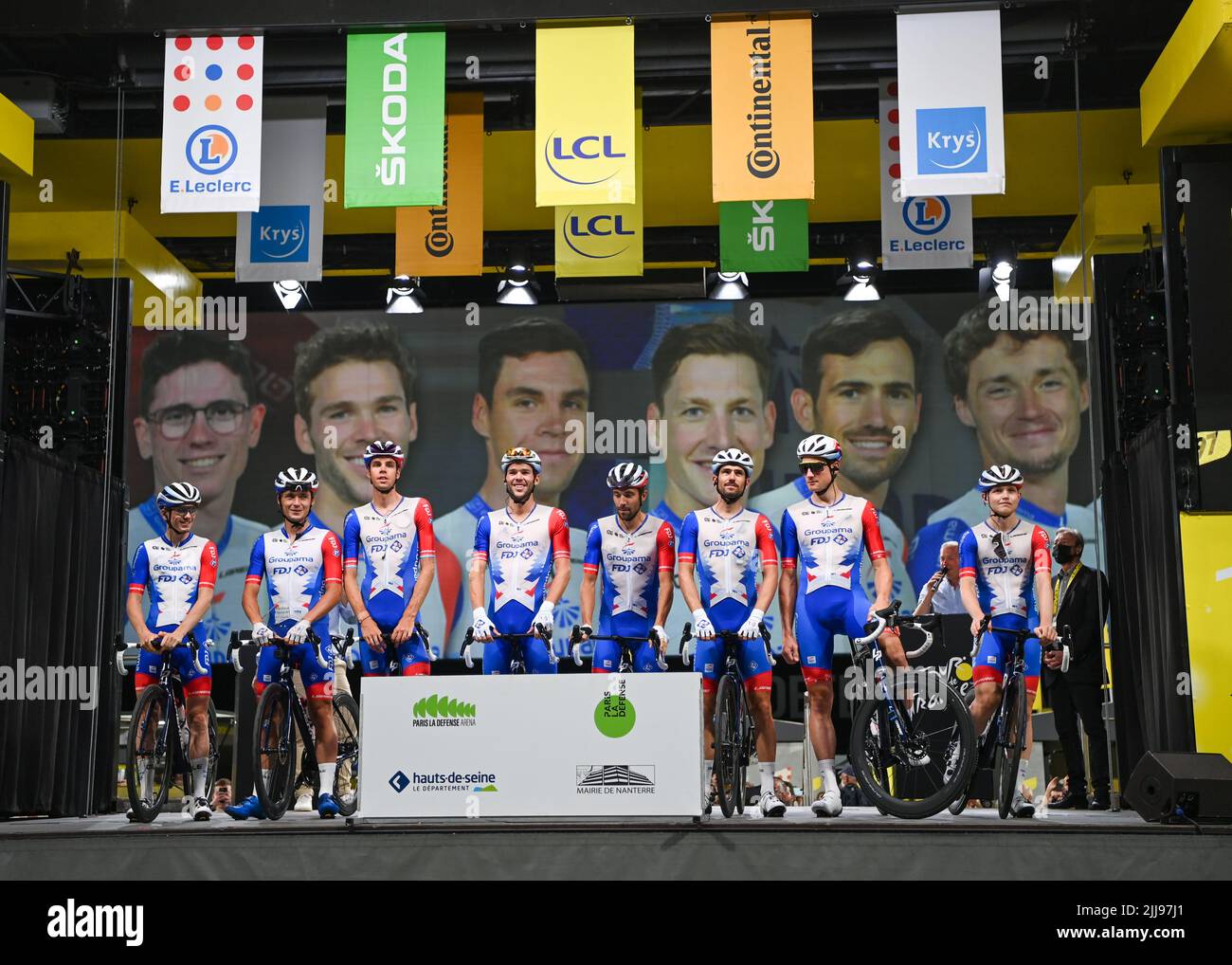 Goding Go Paris, France, 24/07/2022, Groupama - FDJ lors de la présentation de l ...