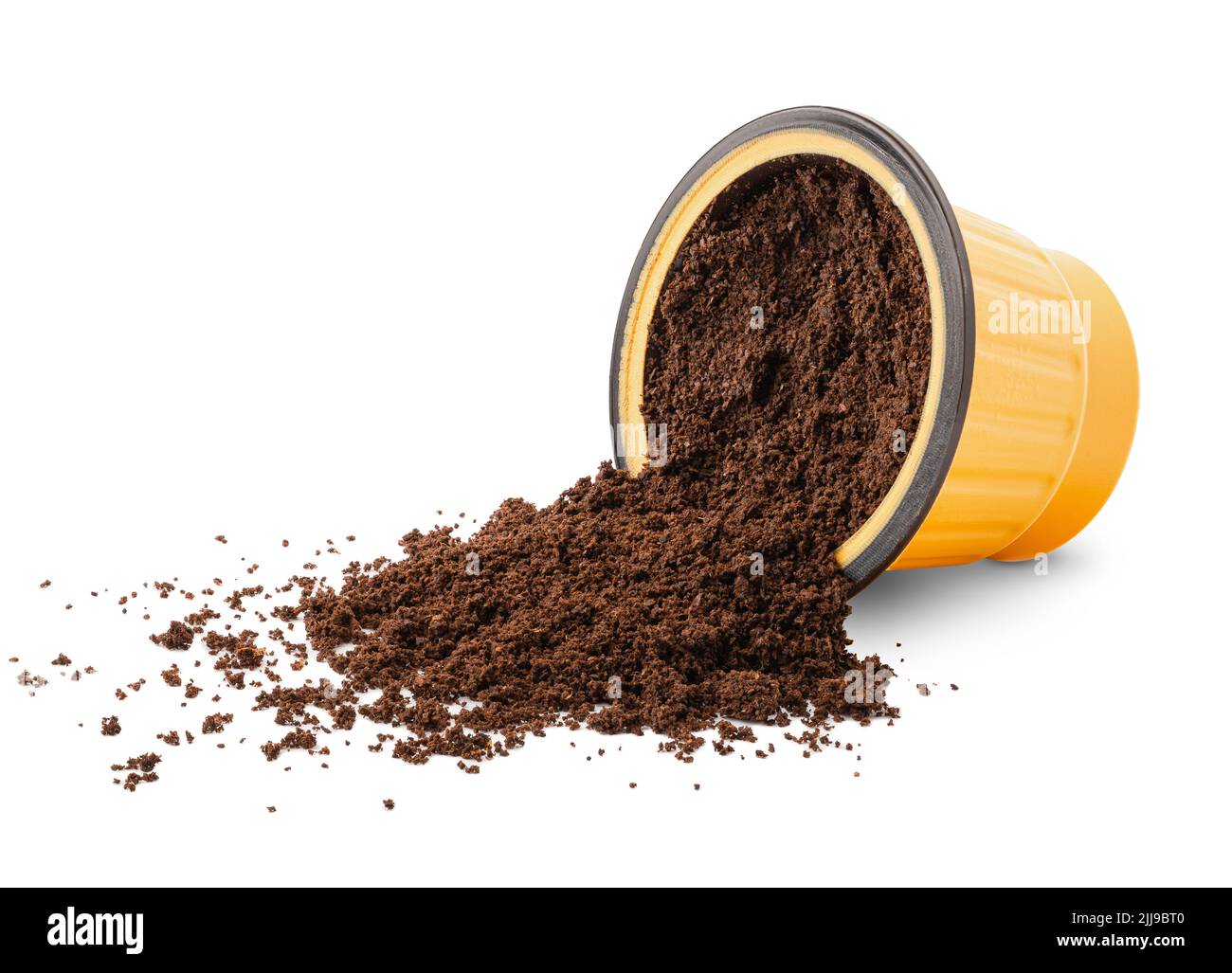 Capsule de café isolée sur fond blanc Banque D'Images