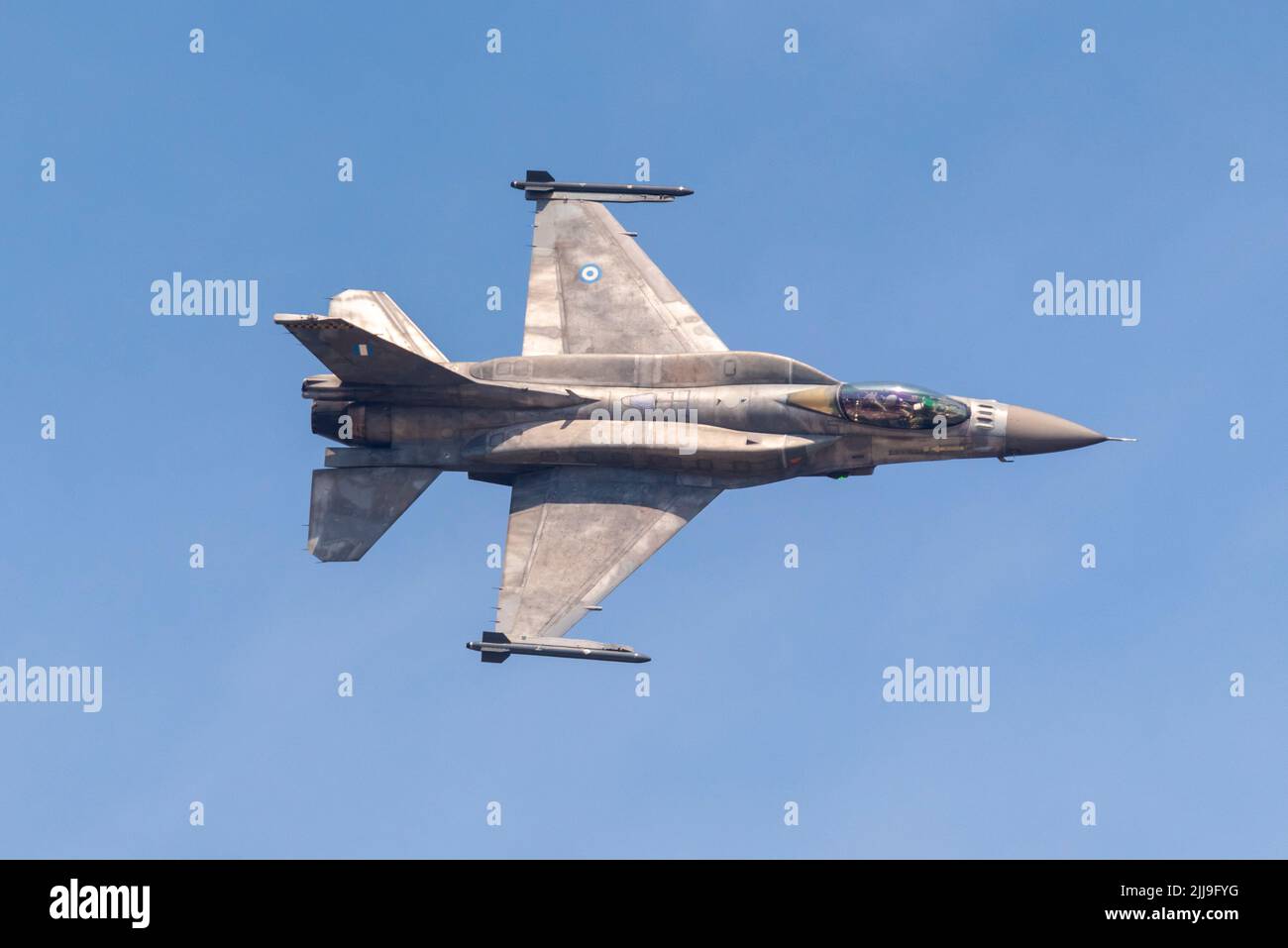 Greek Air Force Lockheed Martin F-16C Fighting Falcon au Royal International Air Tattoo, RIAT Airshow, RAF Fairford, Gloucestershire, Royaume-Uni Banque D'Images