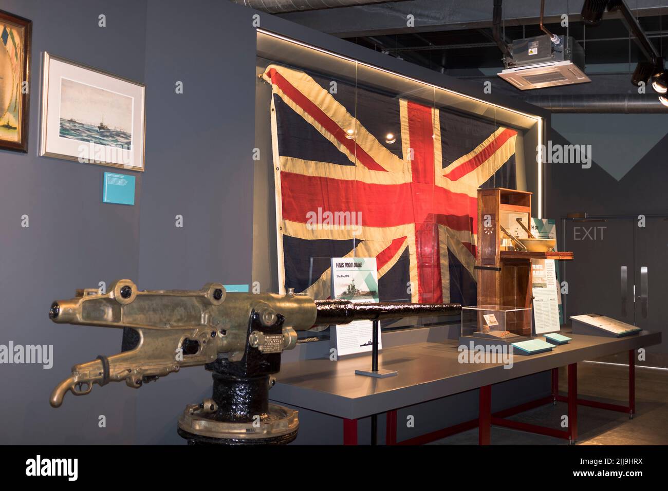 dh Lyness Scapa Flow Museum HOY ORKNEY Visitor Center Musées exposition d'expositions de guerre Banque D'Images