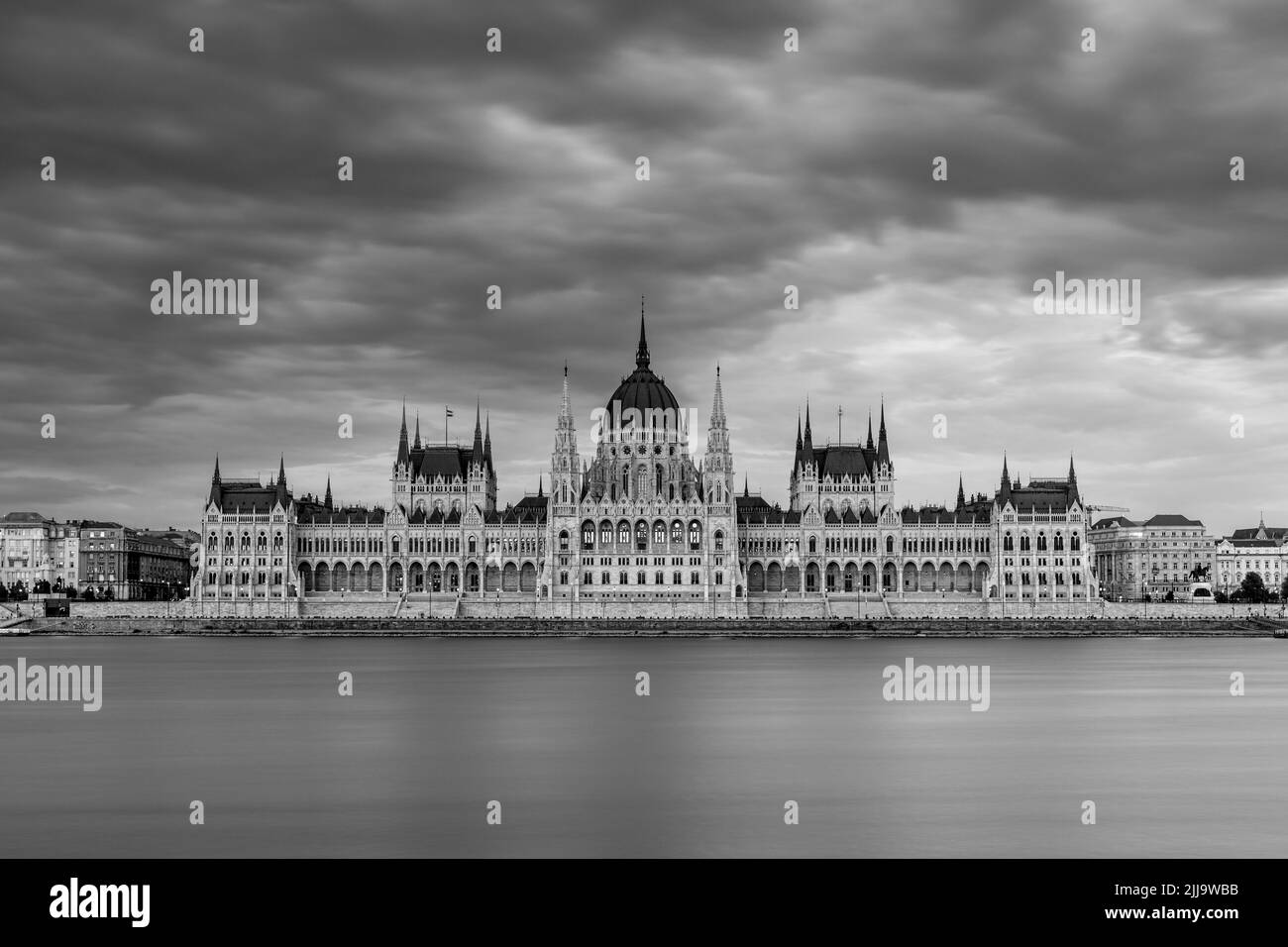 La ville de Budapest avec le bâtiment du Parlement Banque D'Images