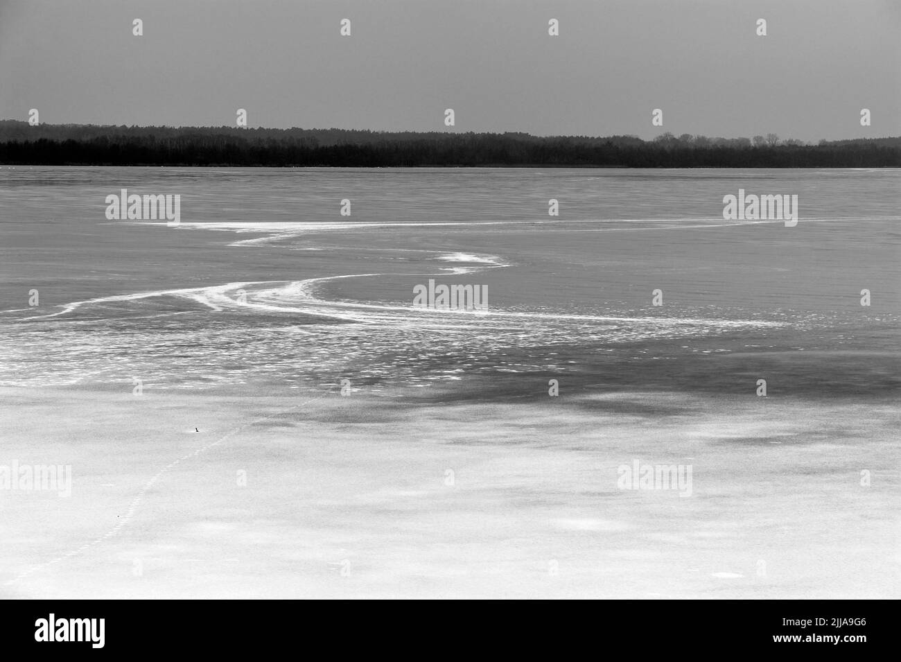 Winterlandschaft à Steinhude am Meer.Snowy paysage à Steinhude am Meer, Allemagne Banque D'Images