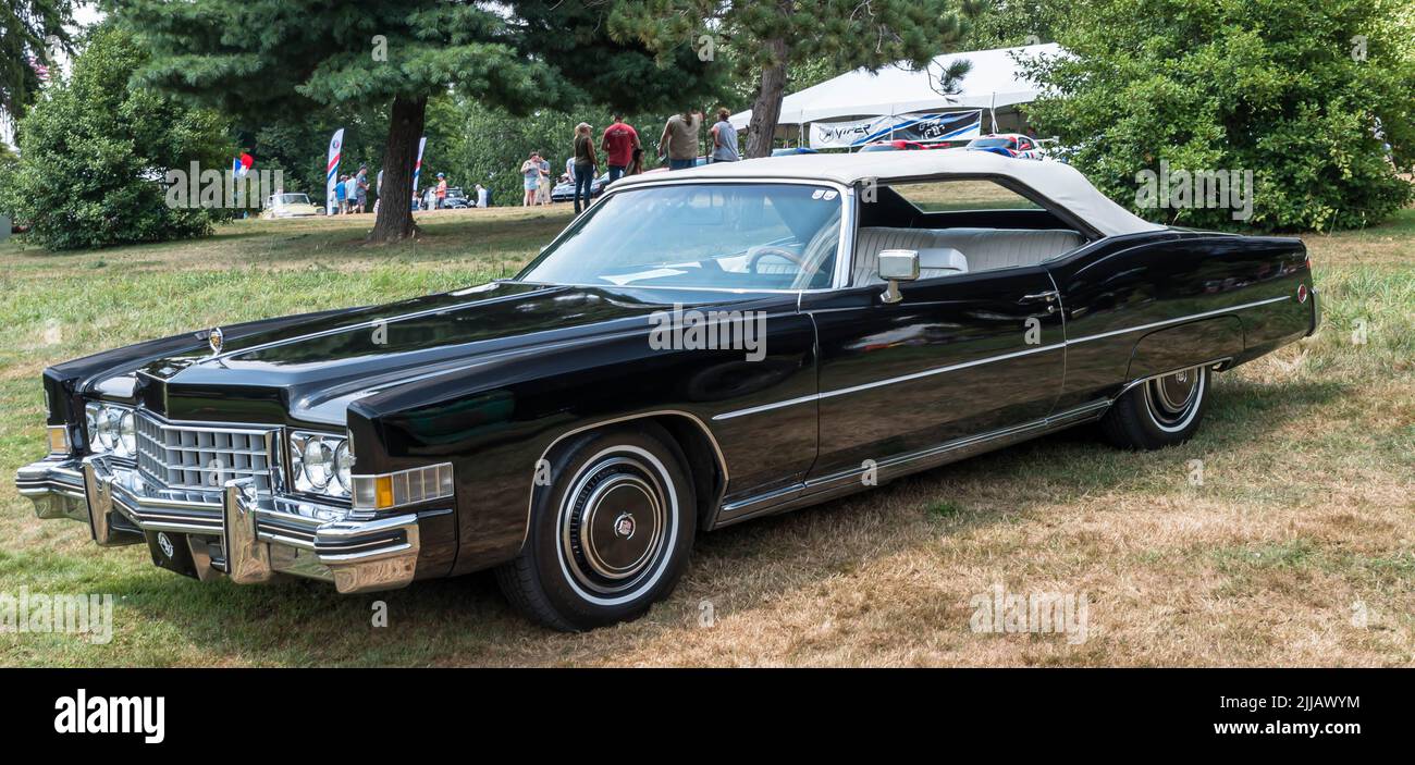 Un cabriolet Eldorado 1973 de Cadillac au salon de l'automobile Pittsburgh Vintage Grand Prix Banque D'Images