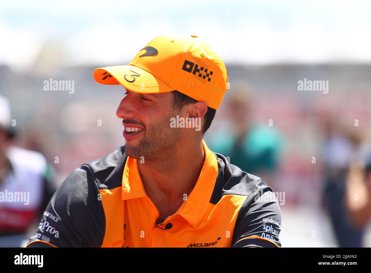 Le Castellet, France. 24th juillet 2022. LE CASTELLET, FRANCE, circuit Paul Ricard 24. JUILLET 2022;# 3, Daniel RICCIARDO, AUS, McLaren F1 Team, Formule 1 Grand Prix de FRANCE, Français F1 GP 2022, Formule 1 Grand Prix - Formel 1 Grosser Preis von Frankreich - 24. JUILLET 2022, image payante, Copyright © Christian BAUDAT/ATP images (BAUDAT Christian/ATP/SPP) crédit: SPP Sport Press photo. /Alamy Live News Banque D'Images