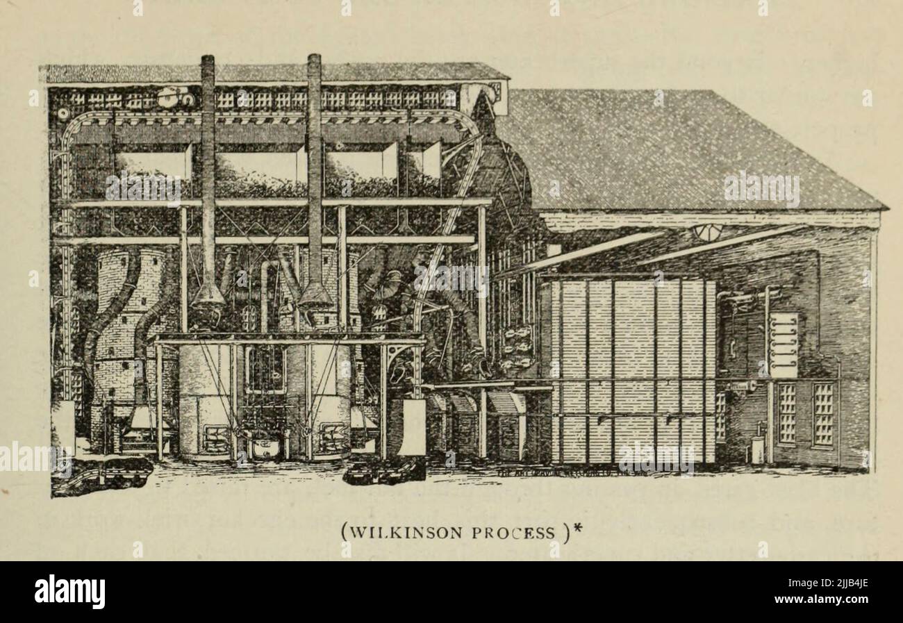 Section d'une usine de gaz-eau processus Wilkinson de l'article « CHARBON-GAZ ET EAU-GAZ COMPARÉ » par C. J. R. Humphreys. Du magazine Engineering CONSACRÉ AU PROGRÈS INDUSTRIEL Volume VII avril à septembre 1894 NEW YORK The Engineering Magazine Co Banque D'Images