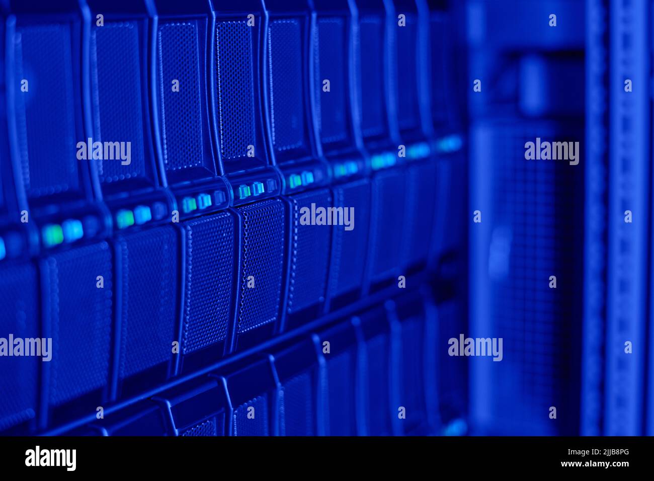 Gros plan sur la technologie informatique et de réseau pour travailler sur Internet dans le monde entier Banque D'Images