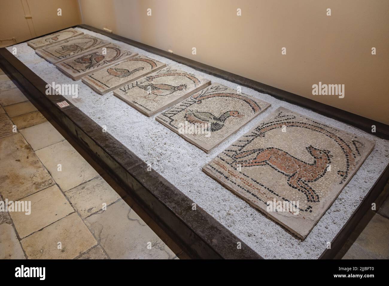 Collection byzantine dans l'ancienne forteresse vénitienne de la ville de Corfou sur une île grecque de Corfou Banque D'Images