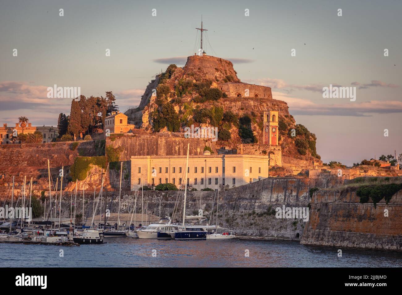 Ancienne forteresse vénitienne dans la ville de Corfou sur une île grecque de Corfou Banque D'Images