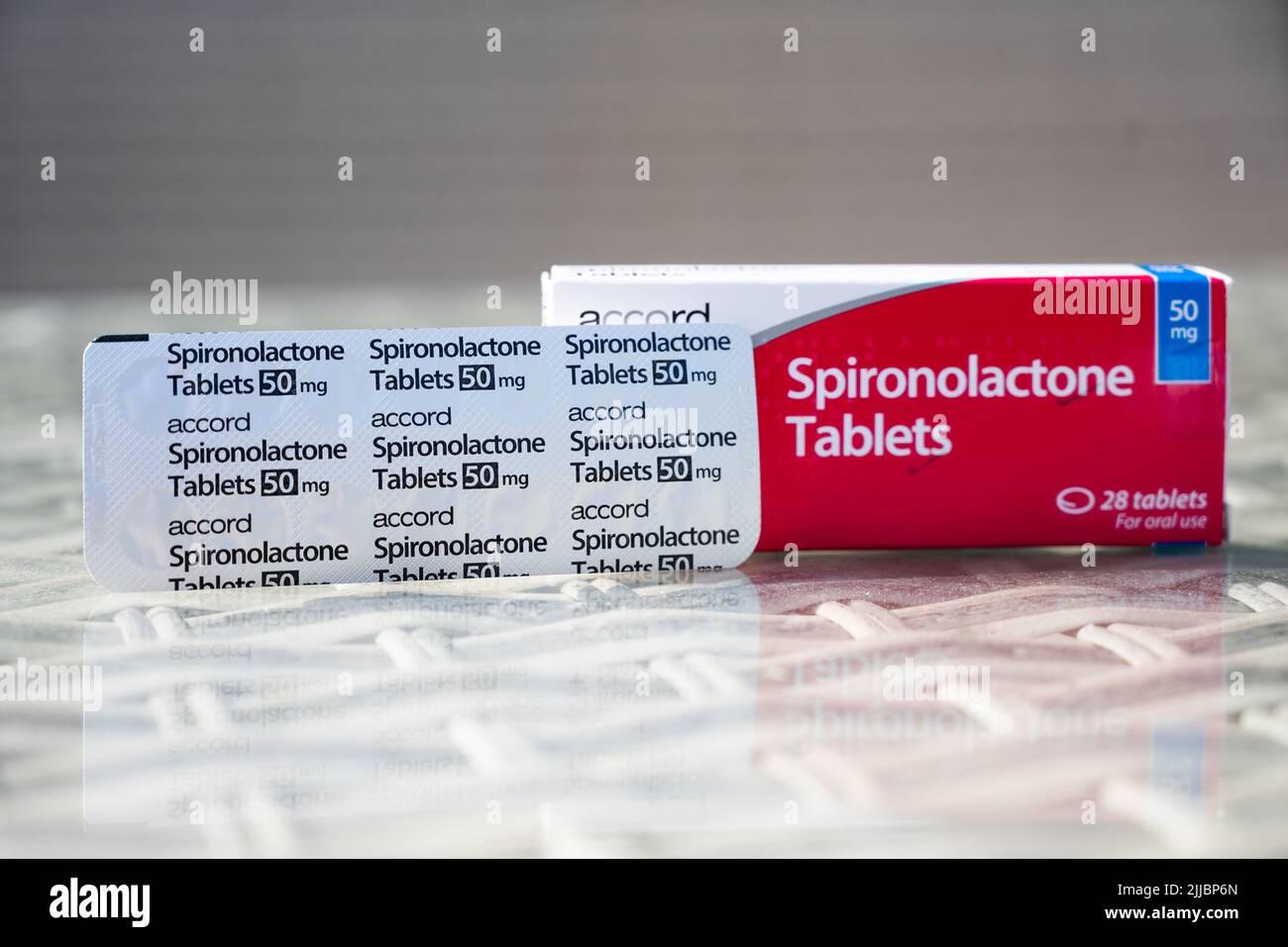 Spironolactone, un médicament utilisé pour traiter l'insuffisance cardiaque et l'hypertension Banque D'Images