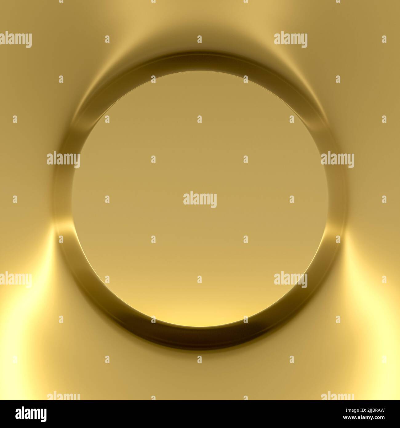 podium de couleur or de format carré. 3d rendu Banque D'Images