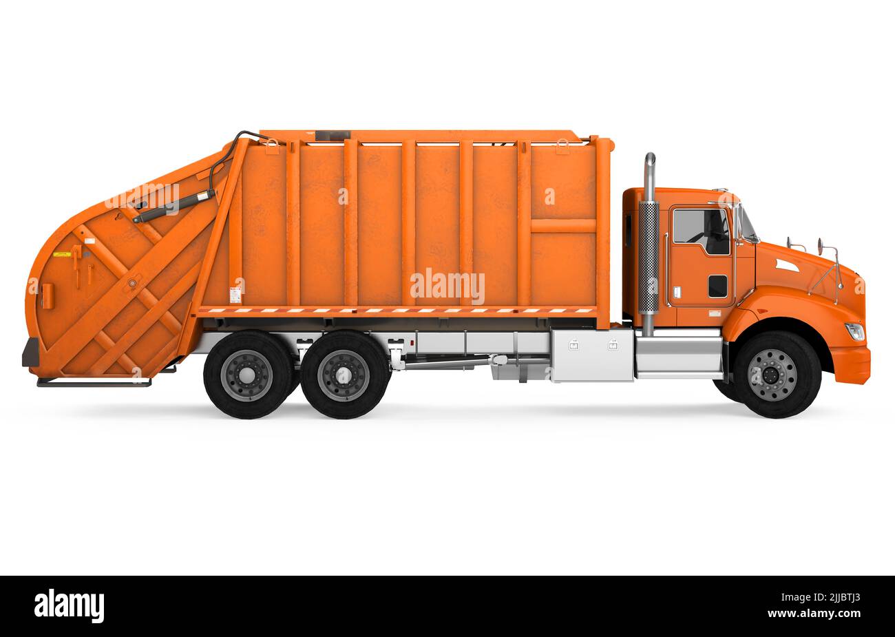Camion à ordures Isolated Banque D'Images