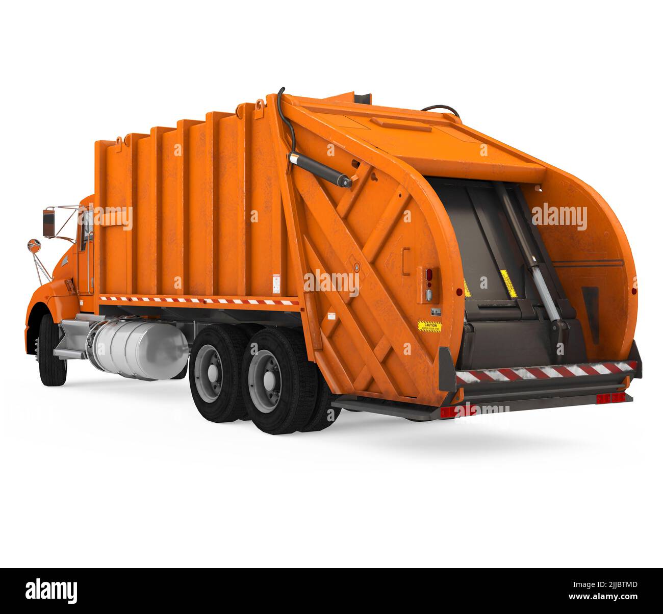 Camion à ordures Isolated Banque D'Images