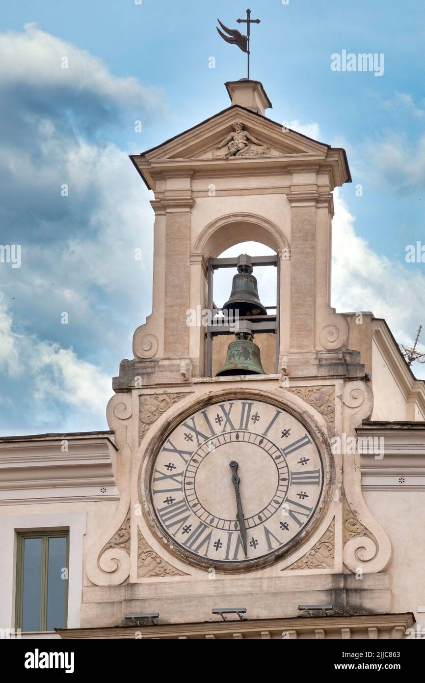 Tour de l'horloge du Monte di Pieà, Rome Italie Banque D'Images