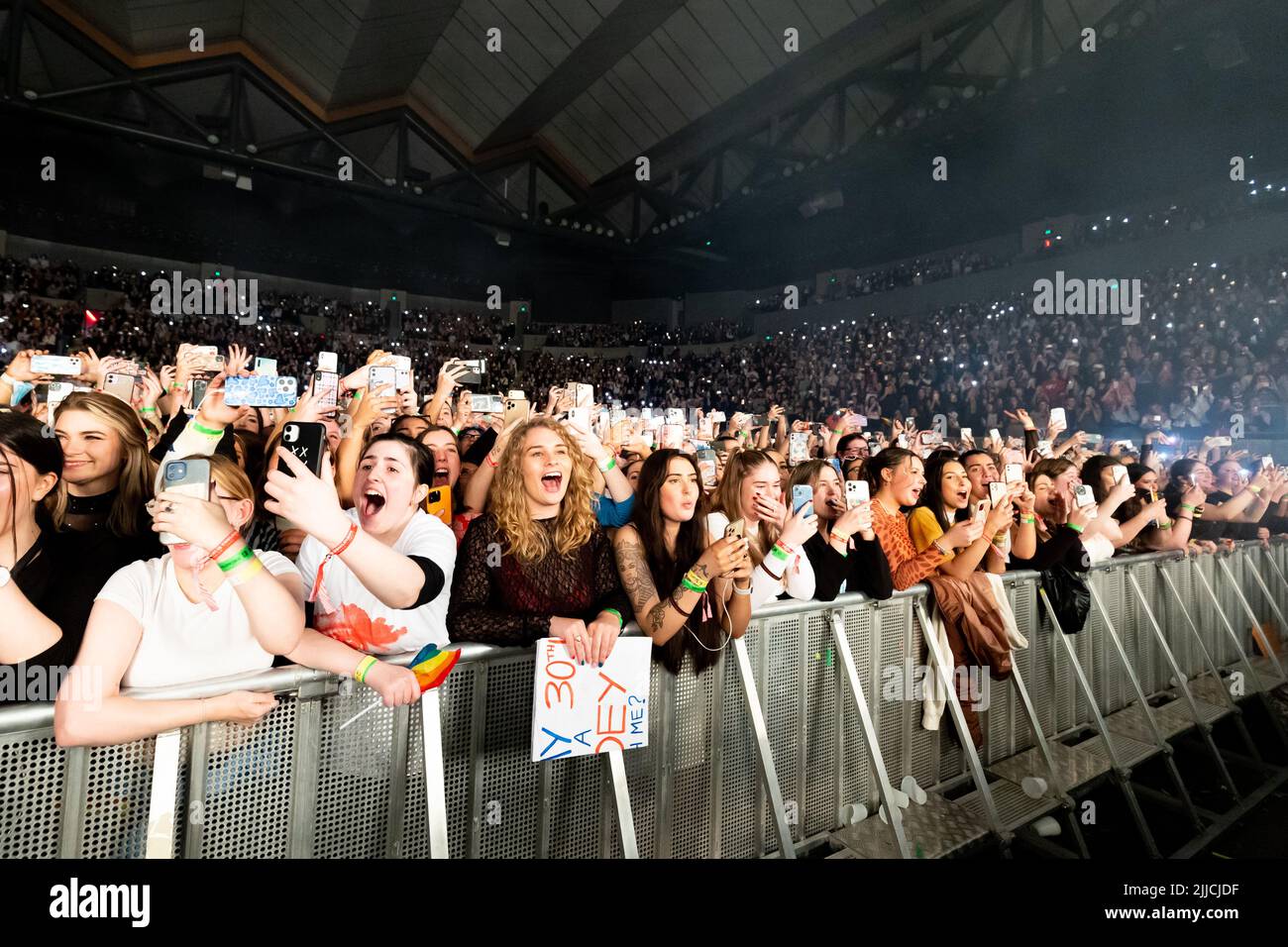 25 juillet 2022 : MELBOURNE AUSTRALIE - JUILLET 25 : Louis Tomlinson se produit dans une arène Margaret court vendue sur 25 juillet 2022 à Melbourne, en Australie. (Image de crédit : © Chris Putnam/ZUMA Press Wire) Banque D'Images